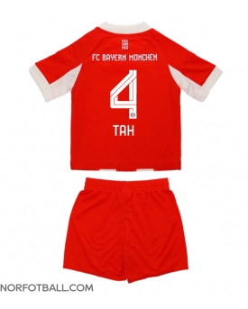 Billige Fotballdrakt Bayern Munich Jonathan Tah #4 Replika Hjemmedraktsett Barn 2025-26 Kortermet (med bukser)